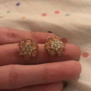 Beautiful Pink Flower Earrings